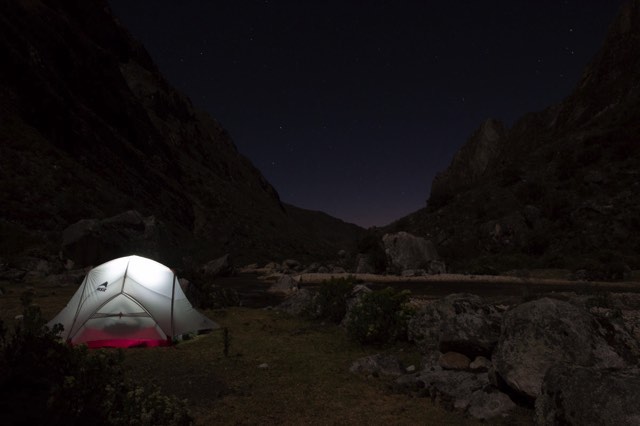 Camp spot 1 by night